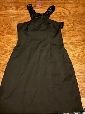 A/X Armani Exchange Black One-Shoulder Beaded Dress